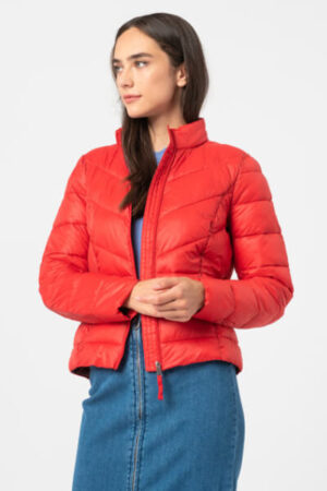geaca rosie casual toamna