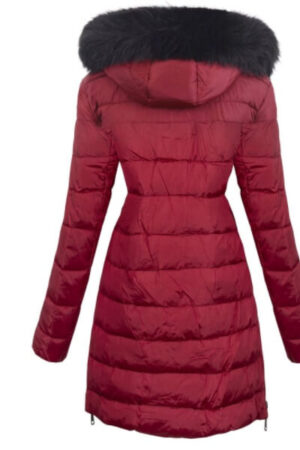 geaca lunga de iarna rosie red