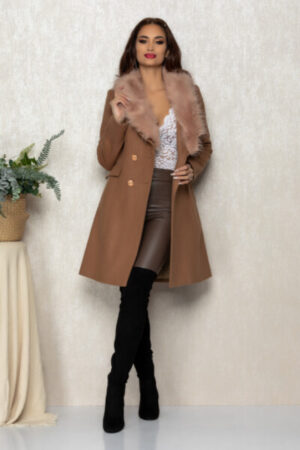 palton elegant maro dama