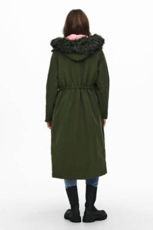 Jacheta parka lunga verde