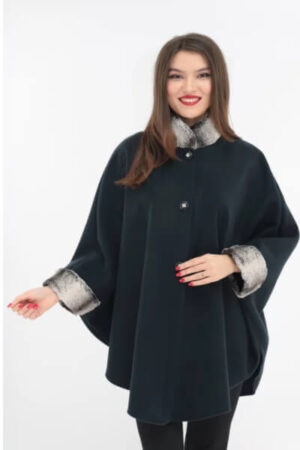 poncho-din-stofa-groasa-bleumarin-cu-blanita-gri