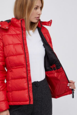 Pepe Jeans - Geaca rosie scurta