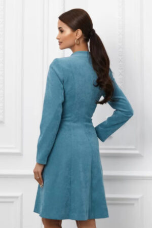 Pardesiu bleu elegant dama primavara
