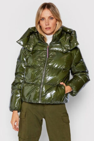 TOMMY HILFIGER Geacă din puf dama verde