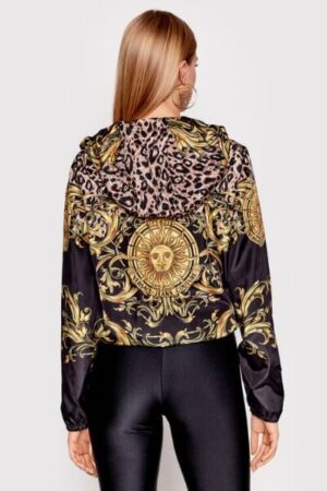 geaca dama neagra aurie Versace