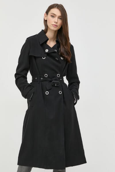 palton de iarna negru elegant
