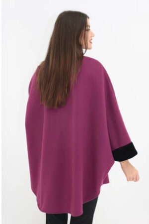 poncho elegant din stofa cu lana