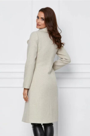 palton elegant cu nasturi tip bijuterie