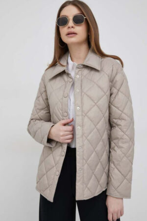 geaca femei bej de tranzitie oversize Sisley