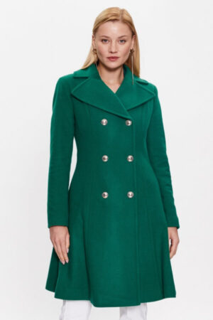palton dama de firma verde elegant