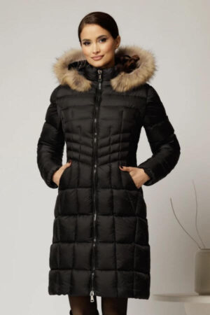 geaca de fas lunga neagra