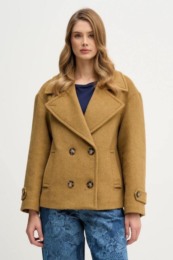 palton lana reciclat dama Sisley palton lana reciclat dama Sisley