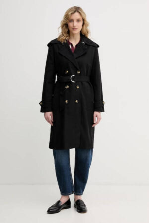 trenci negru dama sisley stil trench coat